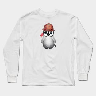 Cute Baby Penguin Firefighter Long Sleeve T-Shirt